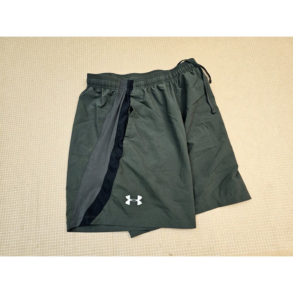 Under Armour Lined Athletic Shorts Men's Size Medium Green /Black